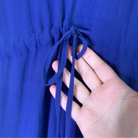 Eileen Fisher Womens Blue 100% silk sheer georgette SS dress S - Picture 5 of 8